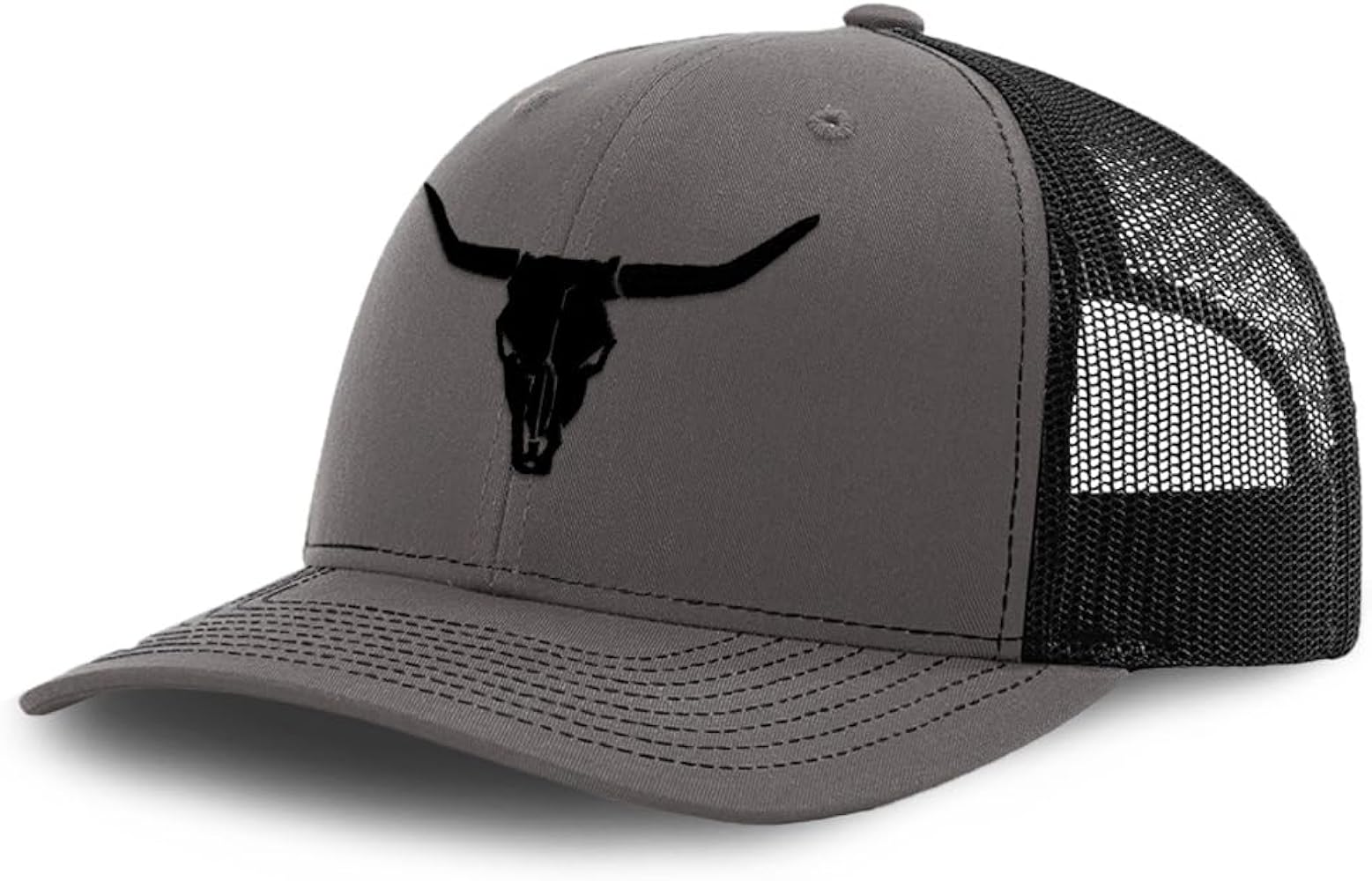 Richardson Mesh Cap Hat Embroidered Cow Skull A Trucker Hats for Richardson Mesh Cap Hat Embroidered Cow Skull A Trucker Hats for